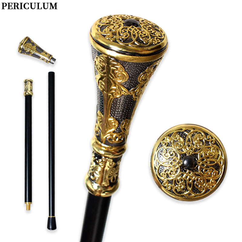 Detachable Cosplay Prop - عصا مشي فيكتورية سوداء ذهبية منقوشة