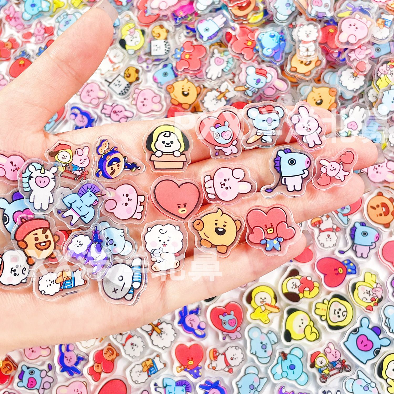 Cosplay Material For Prop - 100 قطعة من قطع الأكريليك BT21