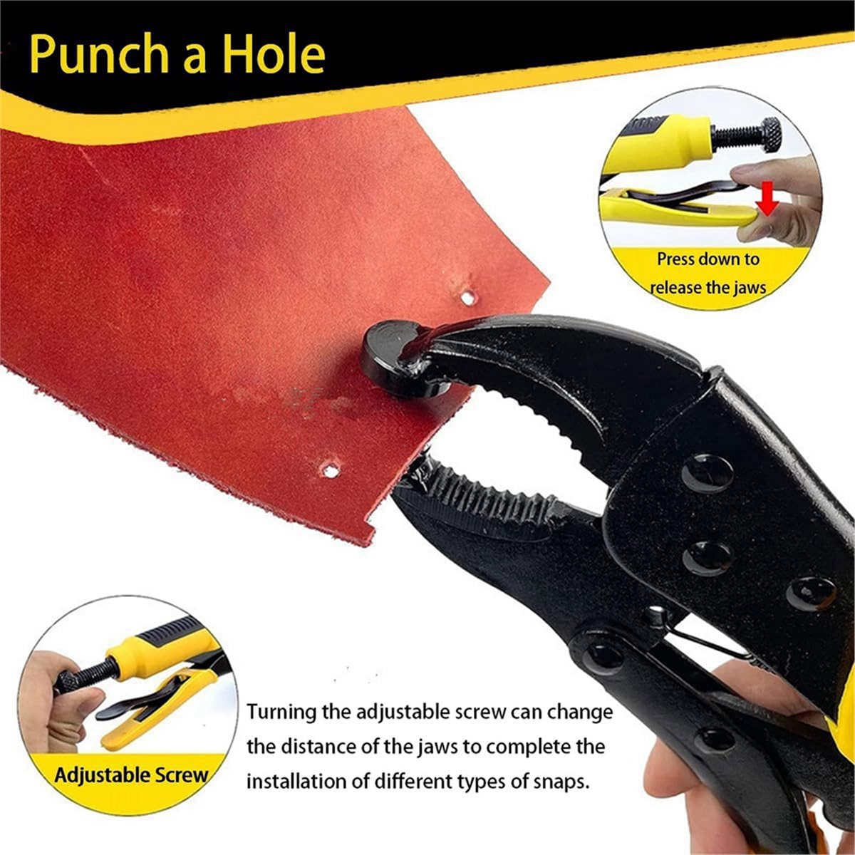 عرض ساخن~طقم أدوات تثبيت الأزر - مراجعة Snap Plier Setter وسعره